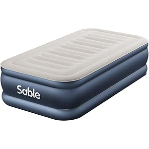 エアーベッド Sable シングルサイズ 2020年最新版 内部構造改良 電動ポンプ内蔵 極厚 空気ベッド エアーマット…