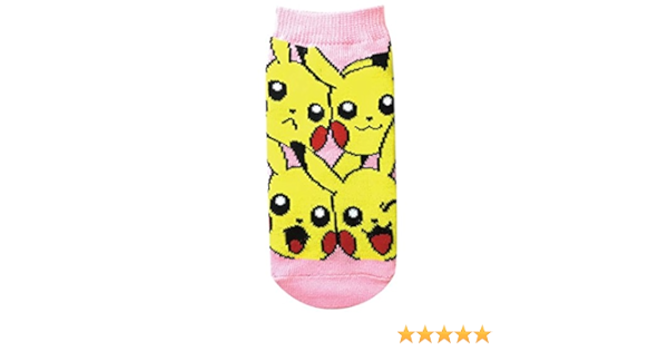 Amazon Co Jp ポケットモンスター キッズソックス ピカチュウ ぎっしり ピンク 15cm 21cm Pmsoc635j 服 ファッション小物