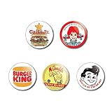 アメリカンキャラクター缶バッチ ５個セット E【並行輸入】