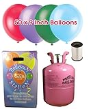 1 Disposable Helium Balloon Gas Cylinder by Shower My Baby