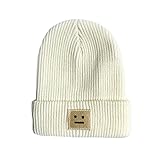 Goenn ベビー帽子 秋冬 ニット帽子 男の子 女の子 新生児 キャップ かわいい 子供 防寒 ハット シンプル カラバリ 赤ちゃん ベビー キッズ 1-6歳 (ホワイト)