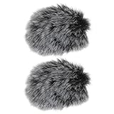 SING F LTD 2個 マイク 毛皮のようなウィンドスクリーン Hollyland Lark M1 C1対応 MOMA M1 ワイヤレスラベリアマイク対応