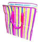 A large多目的バッグサイズ19 " x23 " x10。" rainbow-pinkカラー