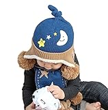 (よキーよ)Yokeeyo 耳あてニット帽 マフラー レッグウォーマーのセット 可愛い耳付き帽子 毛糸　ボンボン付き ニットキャップ　ベビー用ハット 赤ちゃん 子供　秋冬 防寒 スタイリッシュ ２点セ