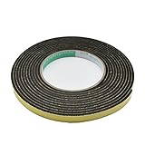 多用途 クッションテープ スポンジテープ 強力 粘着 屋内 用 (6.ブラック 厚み2mm、幅1cm)