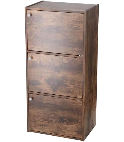 Amazon｜ニトリ(NITORI) 連結できるNカラボ 本棚 収納 扉付き 3段