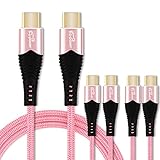 A-Power Type-C 充電ケーブル PD充電対応 eMarker搭載 Type-C to Type-Cケーブル USB-CtoUSB-C 急速充電 (2m, ピンク, 3)