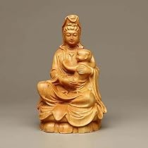 決算大特価中　優しい仏像★ヒバ材 慈母観音菩薩像4.5寸立★高さ：約22cm 51cV4r8t-IL._AC_UL210_SR210,