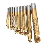 10個入り ドリルソービット チタンコーティング HSS 高速スチール高速度鋼 ツール 木工