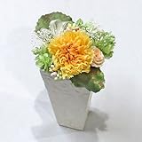 プリザーブドフラワー/イエロー カーネーション　アレンジ　ふわり