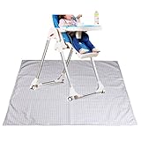 Sumnacon お食事マット 食べこぼしマット ベビー 滑り止め 防水 ベビープレイマット 洗える (グレー)