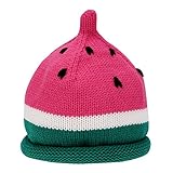 Domybest ベビーラインキャップ スイカのモデリング 1-3歳に適して コールドウォームハット 人造ハンドニット帽子 柔らかく快適