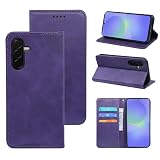 適用 Galaxy A36 5G / A56 5G ケース 手帳型 適用 SC-54F/SCG34 手帳型ケース 適用 ギャラクシーA56 / A36 スマホケース カバー 手帳型 PUレザー カード収納 財布型 耐衝撃 ケース マグネット スタンド機能付き 5色(適用 Galaxy A36 5G ケース手帳型) (深い紫)