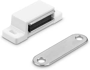 Amazon Co Jp Navaris 10x 強力 マグネットキャッチ 磁気金具 引き出し 棚 引き戸 家具 クロージャー ロック 薄型 磁気キャッチャー ペットのいたずら防止に ホワイト 産業 研究開発用品