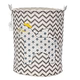 Sea Team Foldable Large Cylindric Cute Pony Canvas Fabric Storage Bin Storage Basket Organizer for K
