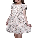 (ウォ２U)Woo2u 春夏 キッズ 女の子 半袖 可愛い 花柄 白色 ひざ丈 子供洋服 誕生会 入園式 子供洋服 お姫様 ドレス パーティー お呼ばれ フォーマル ワンピース カジュアル チュニック