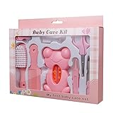LanLan 8pcs Baby Careキットグルーミングキットwith水温度計Nursery Essentials Gift for Infants XJSJ-0817-LW05