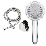 爽快 リラックス バスタイム ３モード シャワー ヘッド ホース フック (b. ブルー ３点 セット)