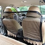 EXCEREY ペット用 障壁 犬 車 シート 柵 ペット 天井ネット 犬 グッズ ペット用品 犬猫兼用 後部座席 車用シートカバー 汚れに強い 滑り止め 水洗い可能 折り畳み可 簡単 装着 車内用防護ネット 約115 * 62cm(ブラック)