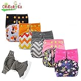 Ohbabyka5点セット かわいい おむつカバー ベビー キッズ 布おむつ フリーサイズ サイズ調節可 90 110cm 新生児 70cm 80cm 90cm 70 80 90 保育園 入園準備 入