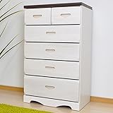 チェスト 幅70 5段　おしゃれ ハイチェスト ホワイト カントリー　AYU-3-312-F (ブラウン)