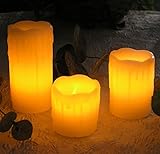 ちらつきFlameless Candles LED電動電池式ピラーキャンドル( 4 " H、3 " H 2 " H ) (各Candleは、2 " Diam ) Realistic Lookingちら