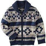 OSHKOSH(オシュコシュ) ショールカラージップフロントセーター ネイビー トップスカーディガン 4歳【並行輸入】