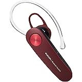 エレコム Bluetoothヘッドセット 通話・音楽両対応 Bluetooth5.0 バッテリー残量表示可能 HD Voice対応 レッド LBT-HS11RD 幅約16mm×奥行約55mm×高さ約29mm