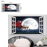 iuhanクリスマス休暇ウィンドウ3d DIY壁ステッカークリスマス装飾壁ホームRoom Decors As the picture shows