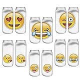 BaoXBao ファニー 狂った Emoji 表現 スマイリー 笑顔 靴下 バリューパック (1)