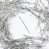 【サージカルステンレス 316 】 丸ピン シルバー 30mm 太さ0.5mm 100個 ハンドメイド 手芸 パーツ 金属アレルギー対策 アクセサリーパーツ 問屋 専門店