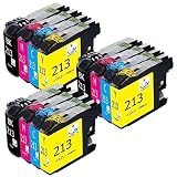 LC213-4PK互換インクカートリッジBrotherブラザーDCP-J4220N-B/W J4225N J4220N J4720N J4725N J5820DW J5720CDW J5620CDW J5820DN対応インクタンク12本セットLC213BKブラック黒LC213CシアンLC213MマゼンタLC213Yイエロー各3個