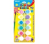 Bazic Products 3401-24 BAZIC 12 Color 6ml Kids Paint with Brush Case of 24