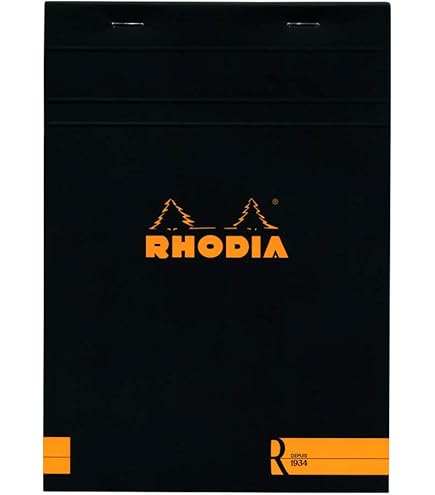 RHODIA 19200Cpack - Geniet Notitieblok N°19 Oranje - A4 - Kleine Ruitjes - 80 Afscheurbare Bladen - Clairefontaine Papier 80 g/m² - Gecoate Kartonnen Omslag - Pak van 5 Notitieblokken