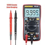 URXTRAL デジタルマルチメーター 9999高精度 電流 電圧 電流抵抗 温度 周波数　非接触電圧測定 携帯式 バックライトLED付き 12ヶ月の保証 (ZT111)