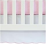 Oliver B Scallop Crib Skirt- White w/Fuchsia Trim by Oliver B [並行輸入品]