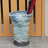 信楽焼 青窯変傘立て しがらき焼 笠立て 陶器 おしゃれ kt-0193