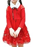 Snone子供服 女の子 ワンピース 春 秋 長袖 かわいい お姫様風 カジュアルドレス オシャレ フォーマル ワンピース ガールズ