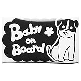 ブラック（黒） 犬 ジャックラッセルテリア モコモコ Baby on board ベビーオンボード ステッカー 窓ガラス用シールタイプ 車 戌 干支 動物