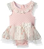 Little Lass Baby Girls' 1 Pc Fancy Tutu Creeper Coral 3M [並行輸入品]