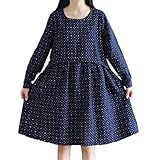 (オーセンティック) AUTHENTIC マタニティ ワンピース チュニック ゆったり 長袖 妊婦服 産前 産後 大きいサイズ (L, ダークブルー)