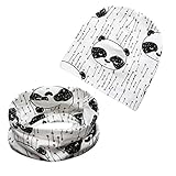 iZivかわいい赤ちゃん帽子スカーフ幼児ソフトコットン帽子とスカーフセット、0-2歳のファッションスタイル春秋（パンダ-2）