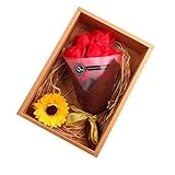 WINOMO ソープフラワー 花束 フレグランスフラワー 母の日 父の日 誕生日 記念日 クリスマス プレゼント 7本 (赤)