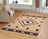Southwest Southwestern Modern Area Rug Rustic Lodge Burber 640 Furnishmyplace- 4x6 [並行輸入品]