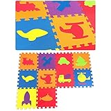 Jiyaru Kids Puzzle Play Mat Toddlers練習フロアマット安全EvaフォームPlaymat 10個入りトラフィック