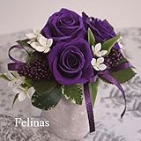 プリザーブドフラワー「アメジスト・ローズ｣指定日配達可・メッセージカード付