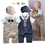 Cuteshower ベビー キッズ 子供服 カバーオール 半袖 フォーマル ロンパース 男の子 入学式 結婚式 記念撮影 ブルー 80