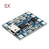 ILS - 5 pieces Micro USB TP4056 Charge And Discharge Protection Module Over Current Over Voltage Pro