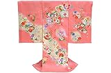 お宮参り 着物 女の子 初着 産着　om-l-277 【女の子用お守りフードセット，贈答用化粧箱，きもの保存用たとう紙 プレゼント！】