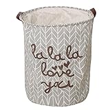 家庭用折りたたみ式ストレージバスケットバッグHamperランドリー/服/おもちゃ、グレー